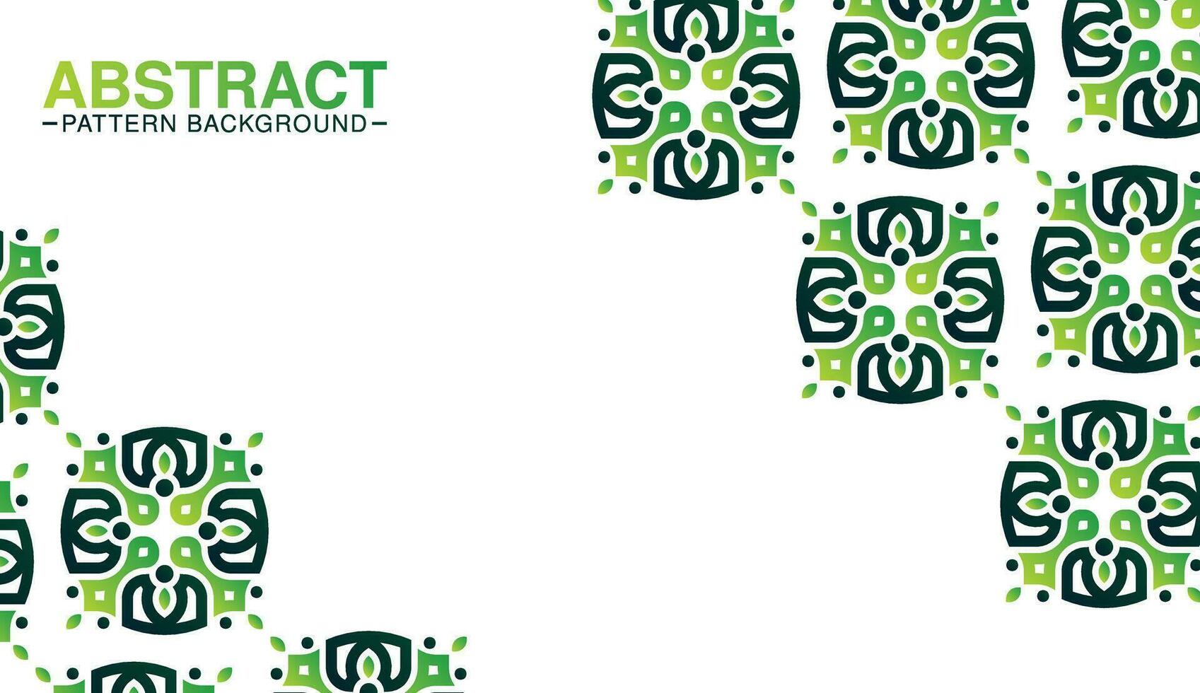 Green ornament pattern design background vector