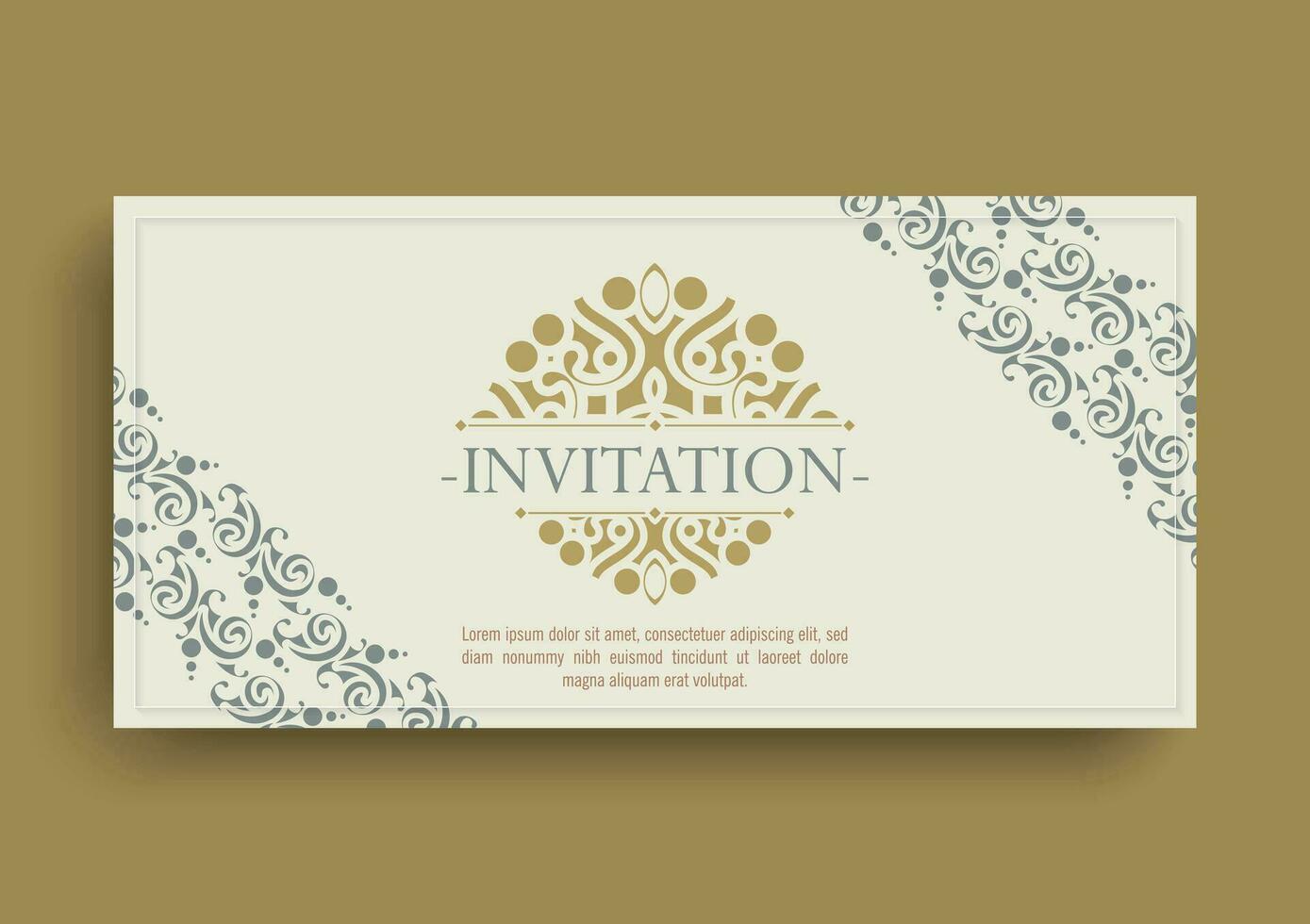 Invitation card vector design vintage style