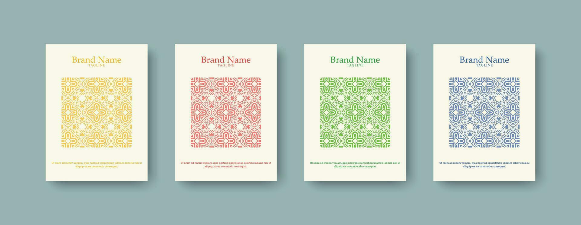 colorful abstract pattern cover design vector