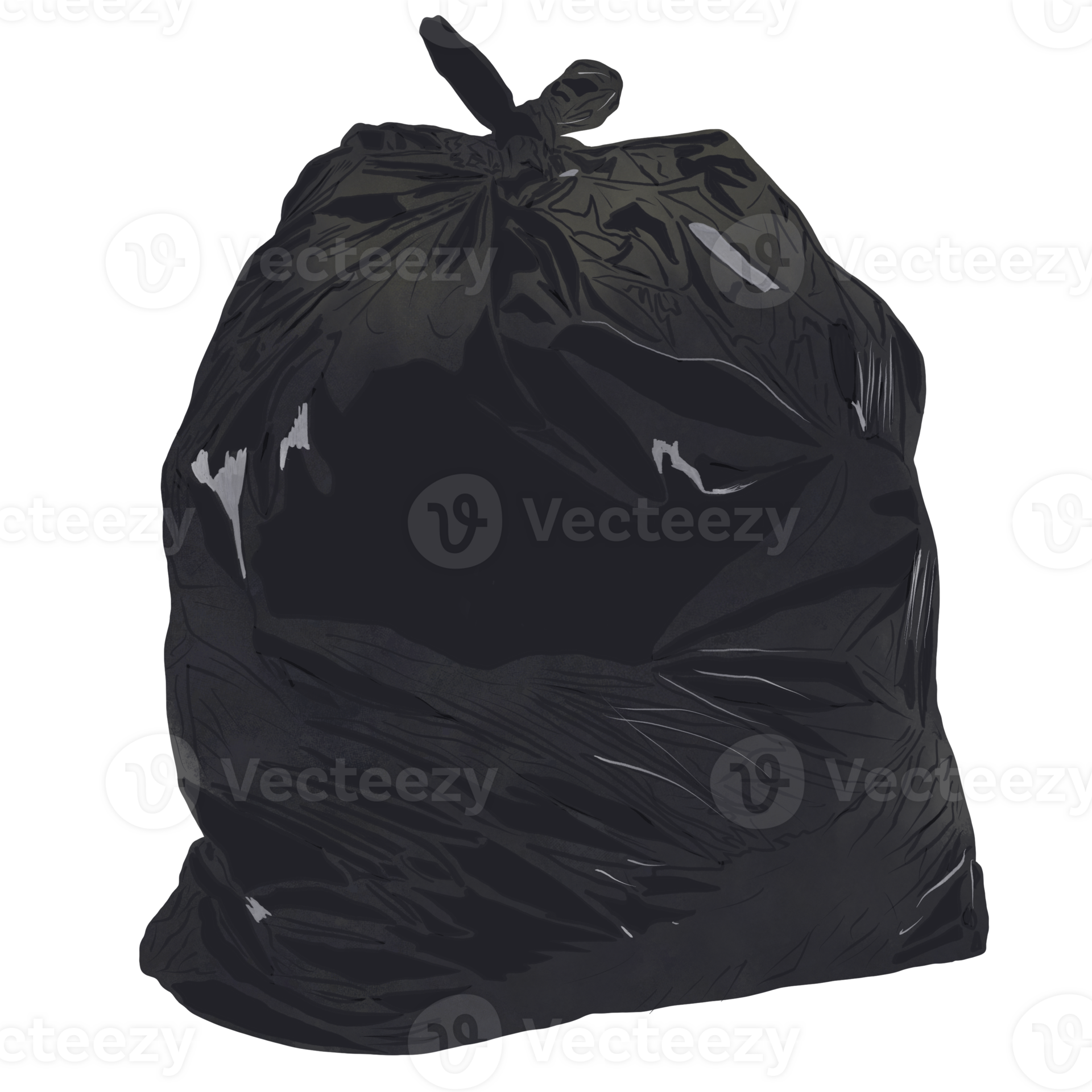black garbage bag 30347410 PNG