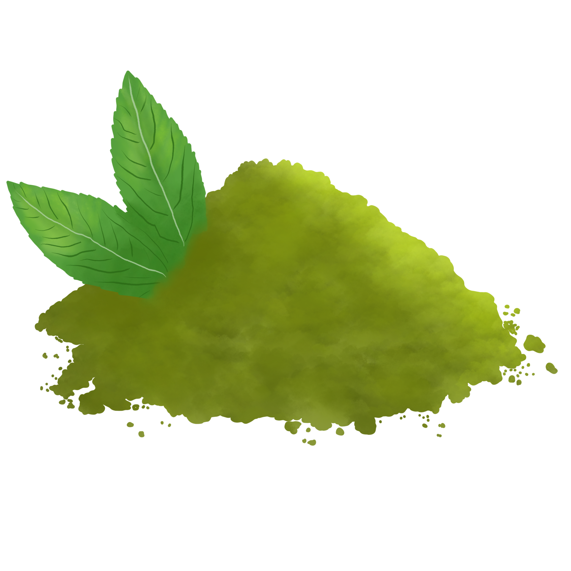 Green tea powder 30347419 PNG
