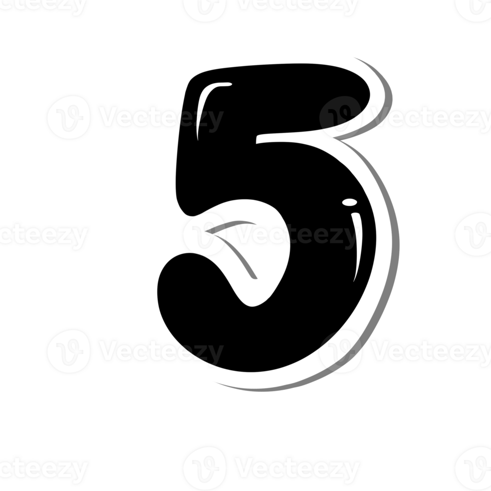 Collection of isolated round number icons png