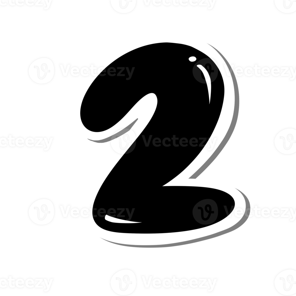 Collection of isolated round number icons png