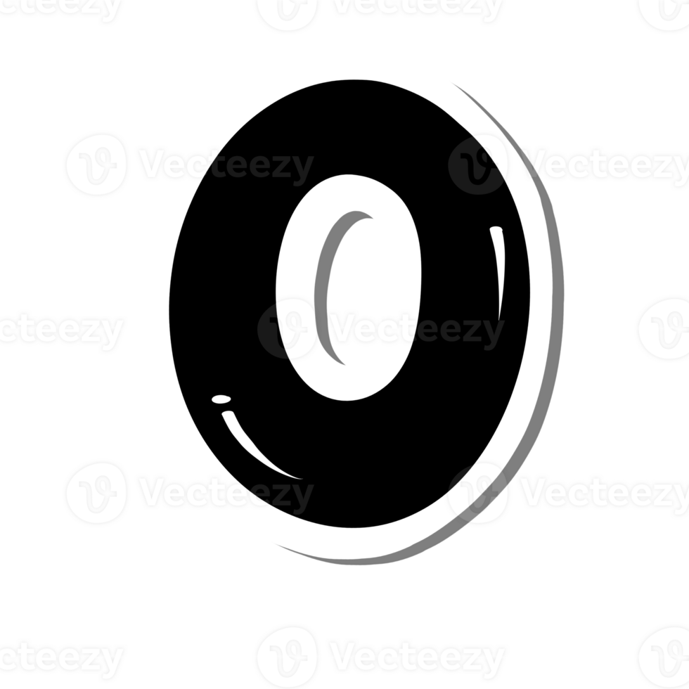Collection of isolated round number icons png