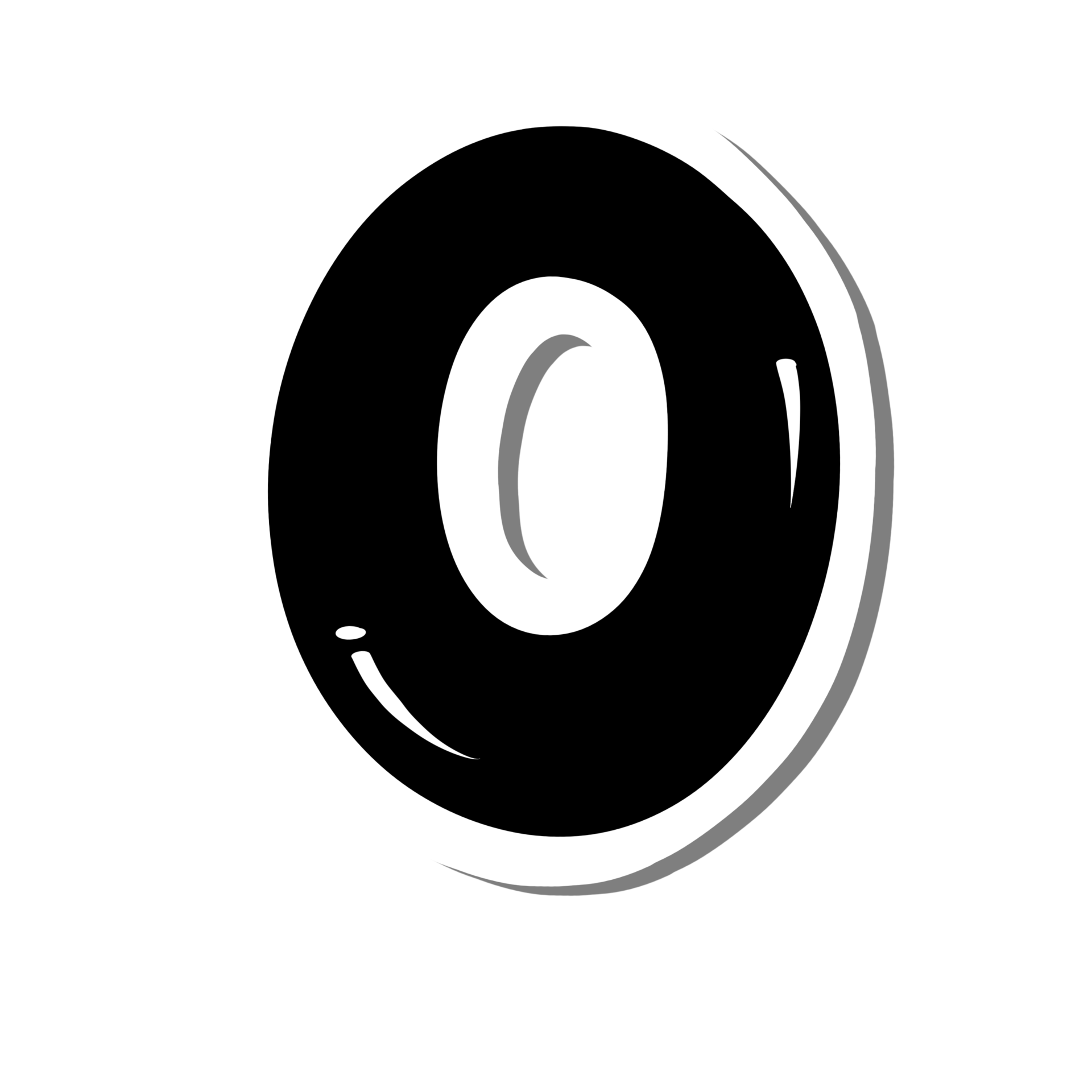 Collection of isolated round number icons 30347491 png