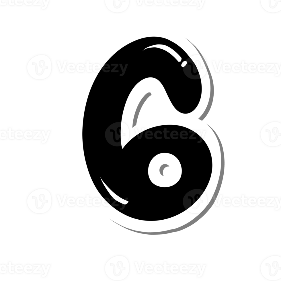 Collection of isolated round number icons png