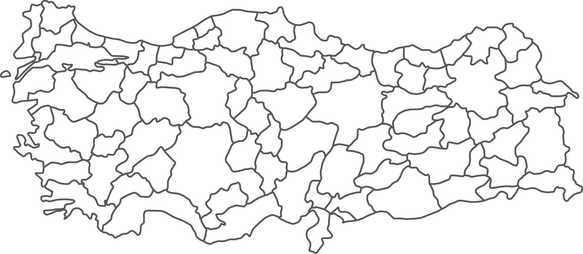 Map of Turkey with detailed country map, line map. 30347511 PNG