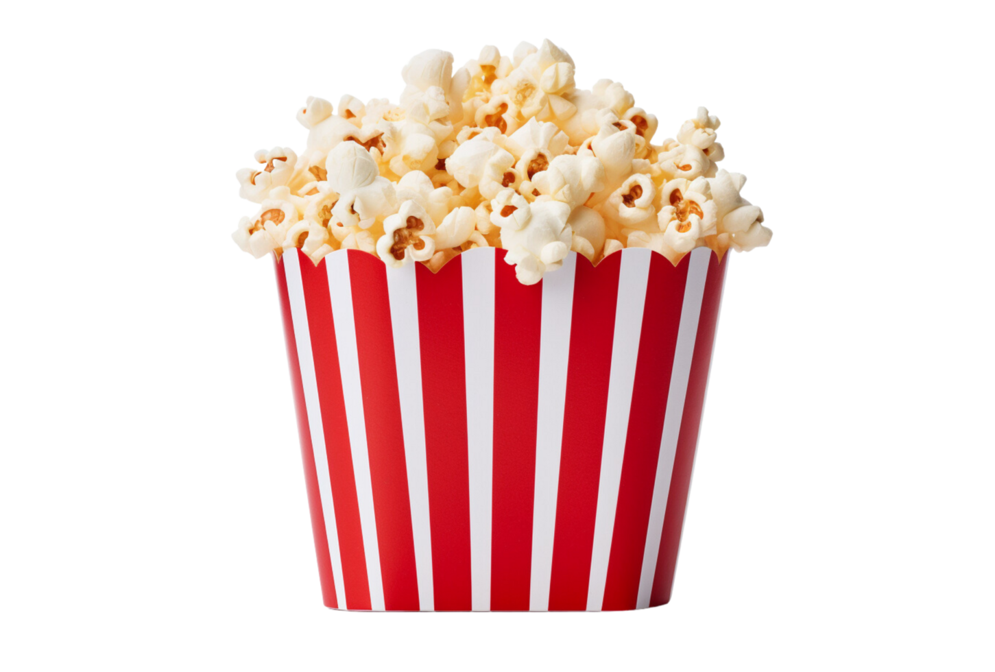 AI Generated Image of delicious popcorn on a transparent background. png
