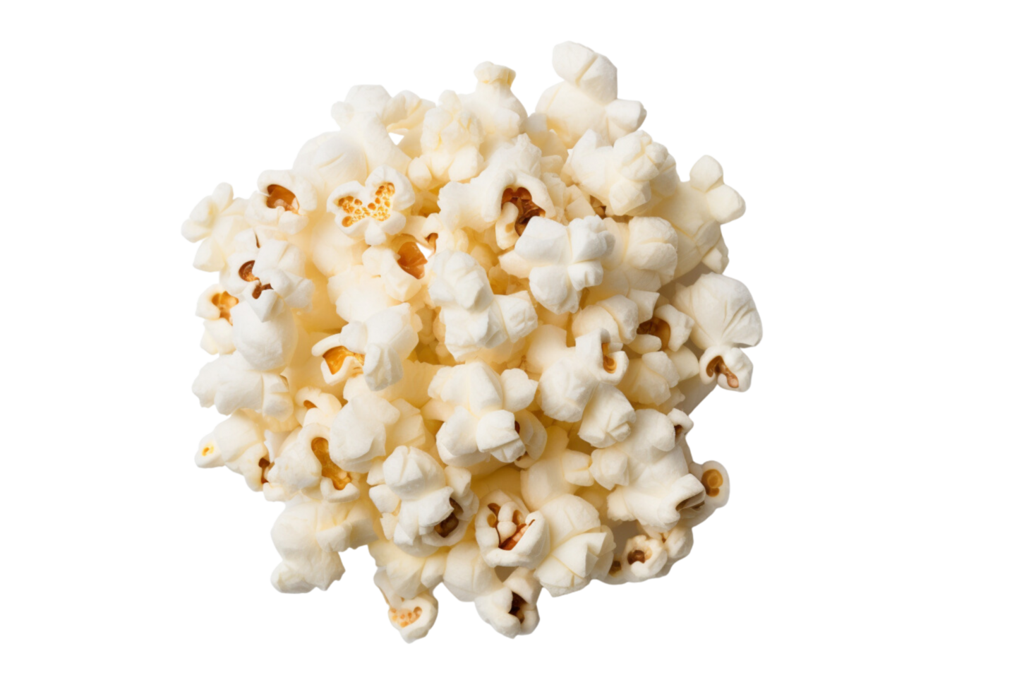 ai generiert Bild von köstlich Popcorn auf ein transparent Hintergrund. png