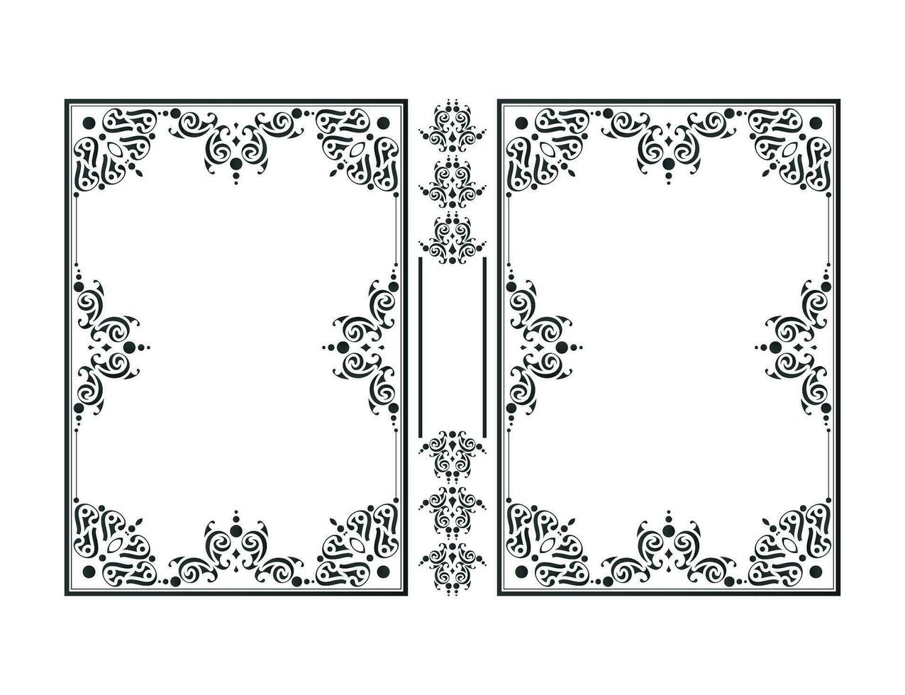 Clásico ornamental libro cubrir diseño vector