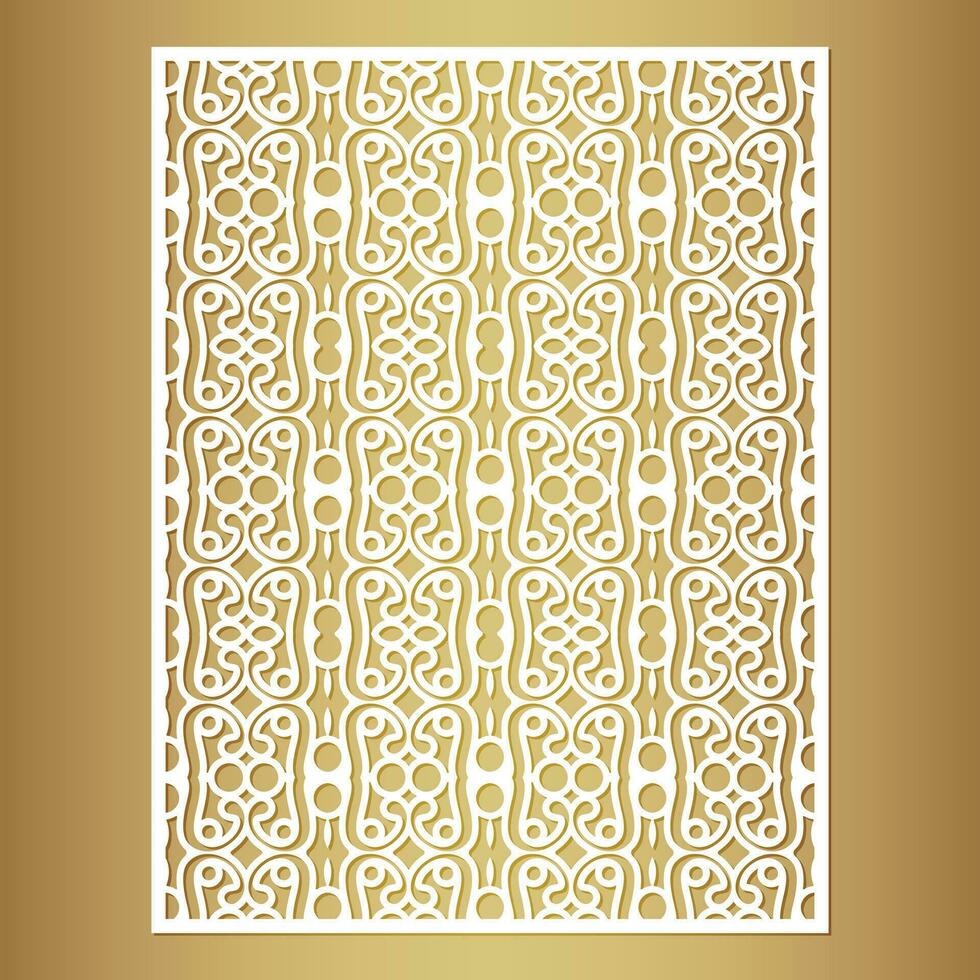 seamless cut mandala decorative pattern template vector