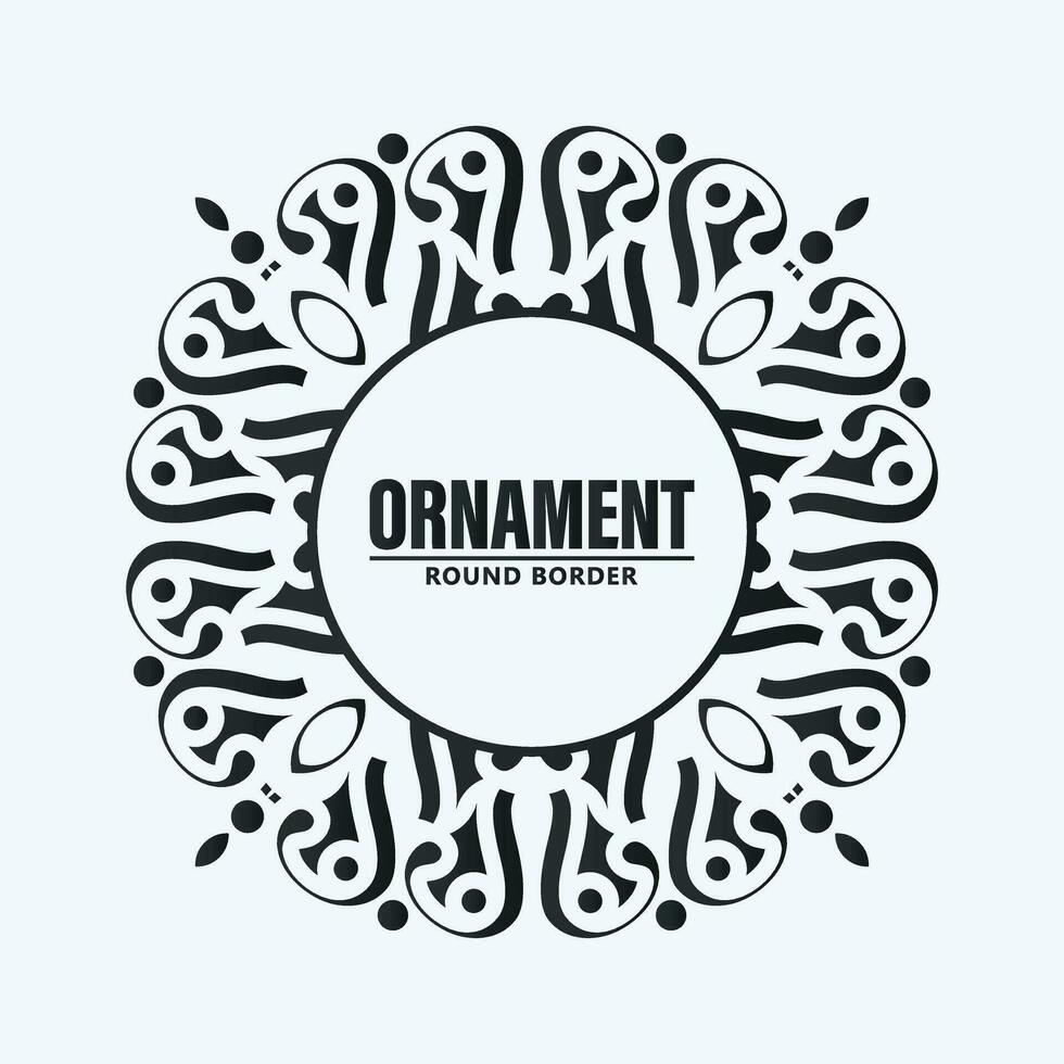Flat decorative ornament frame background vector