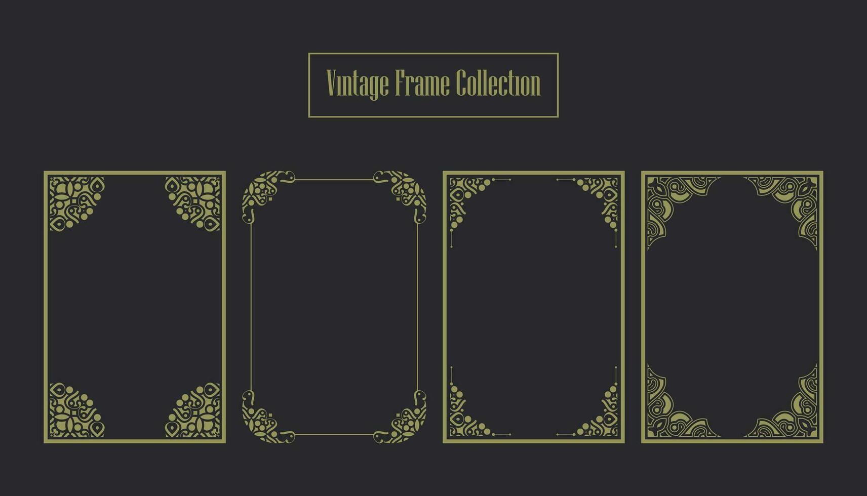 Luxury vintage ornamental frame collection vector