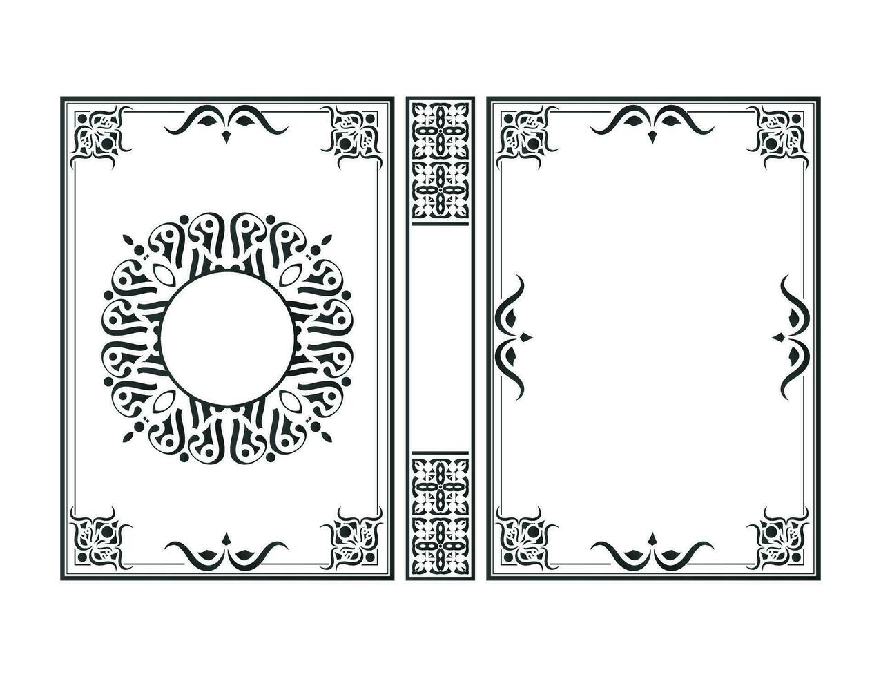 Clásico ornamental libro cubrir diseño vector