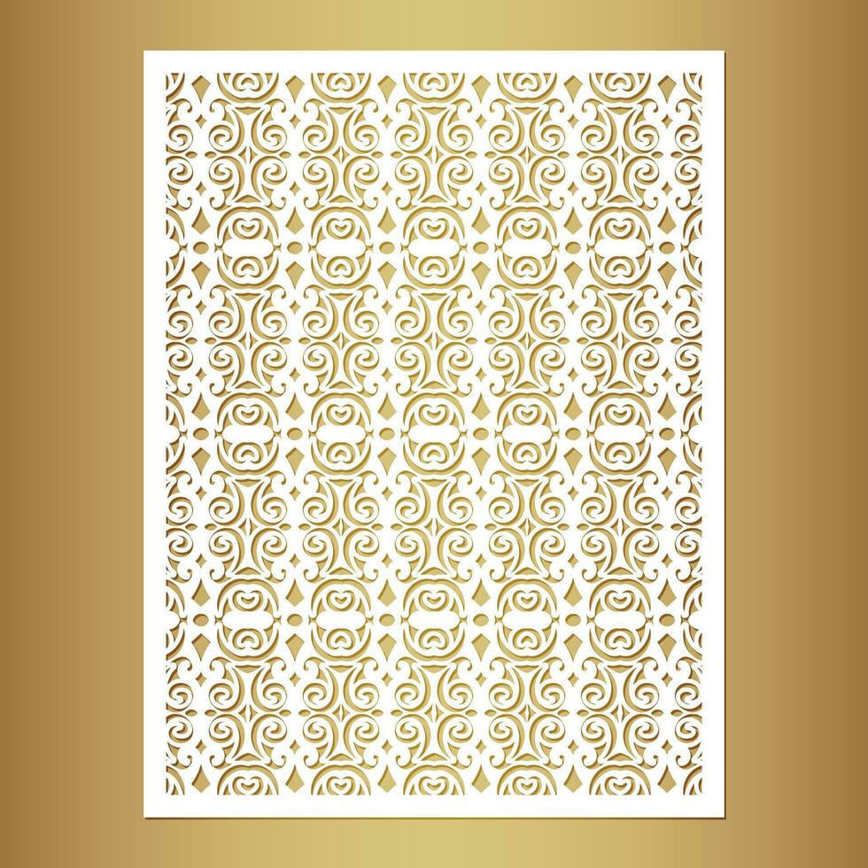 seamless cut mandala decorative pattern template vector