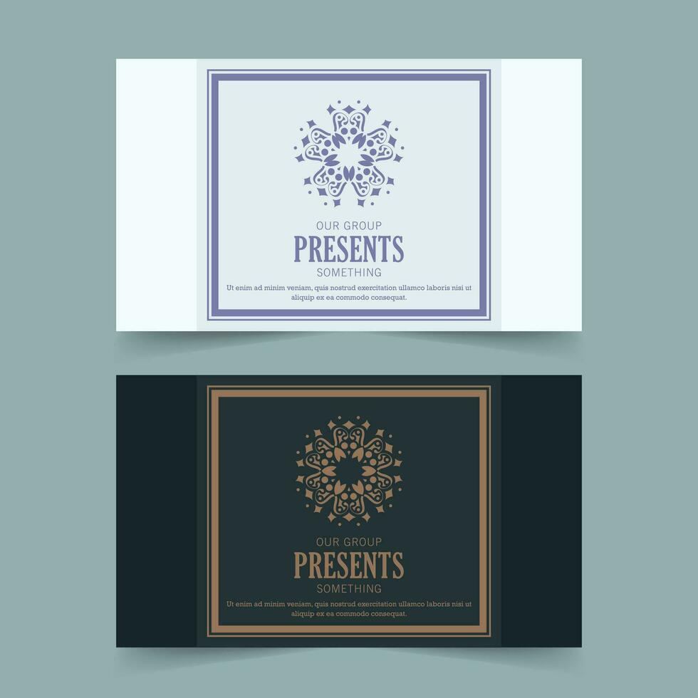 ornament pattern business card design vector