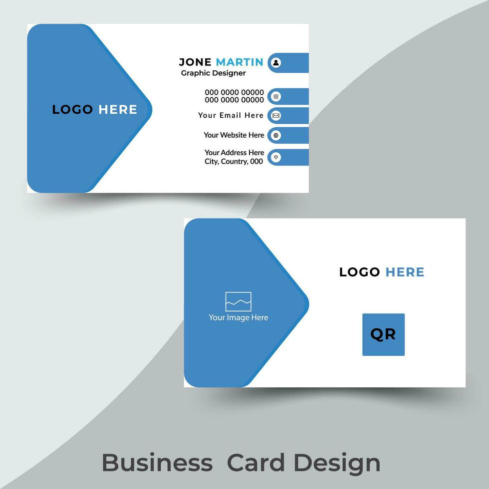 Business Card Template Layout,Double sided modern . Modern Creative and Clean Business Card Template. Modern simple clean business card template design. Two-sided business card. Vector illustration.