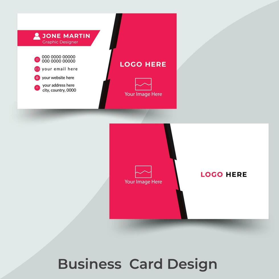 Business Card Template Layout,Double sided modern . Modern Creative and Clean Business Card Template. Modern simple clean business card template design. Two-sided business card. Vector illustration.