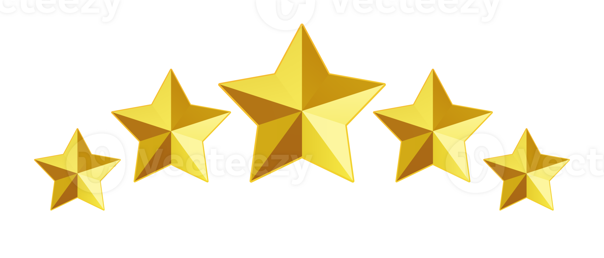 Five stars rating icon png