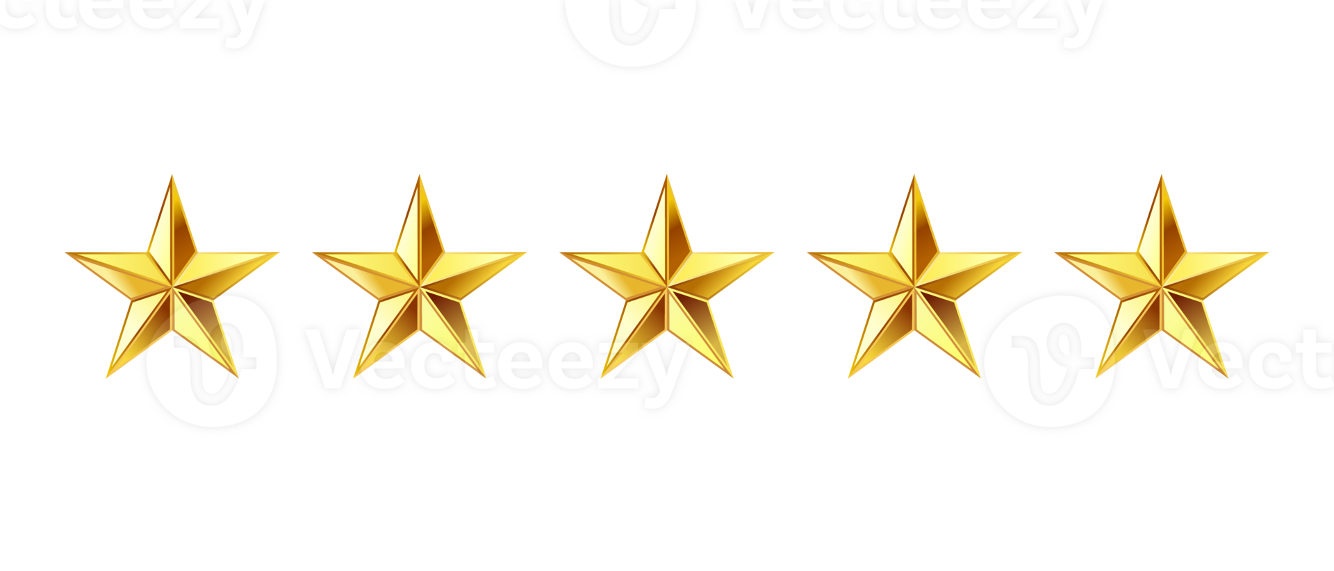 Five stars rating icon png