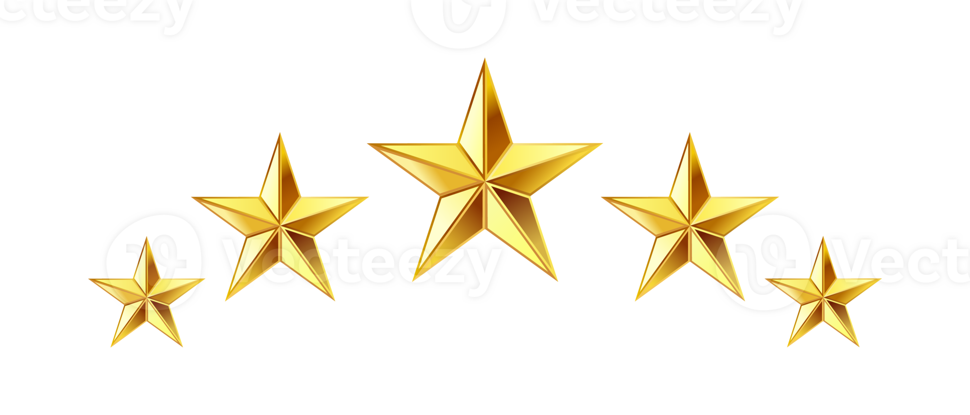 Five stars rating icon png