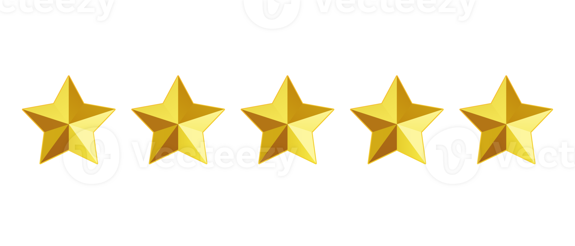 Five stars rating icon png