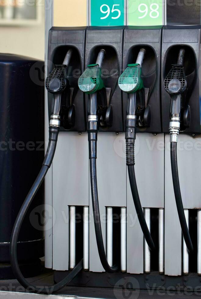 Column at a petrol station photo