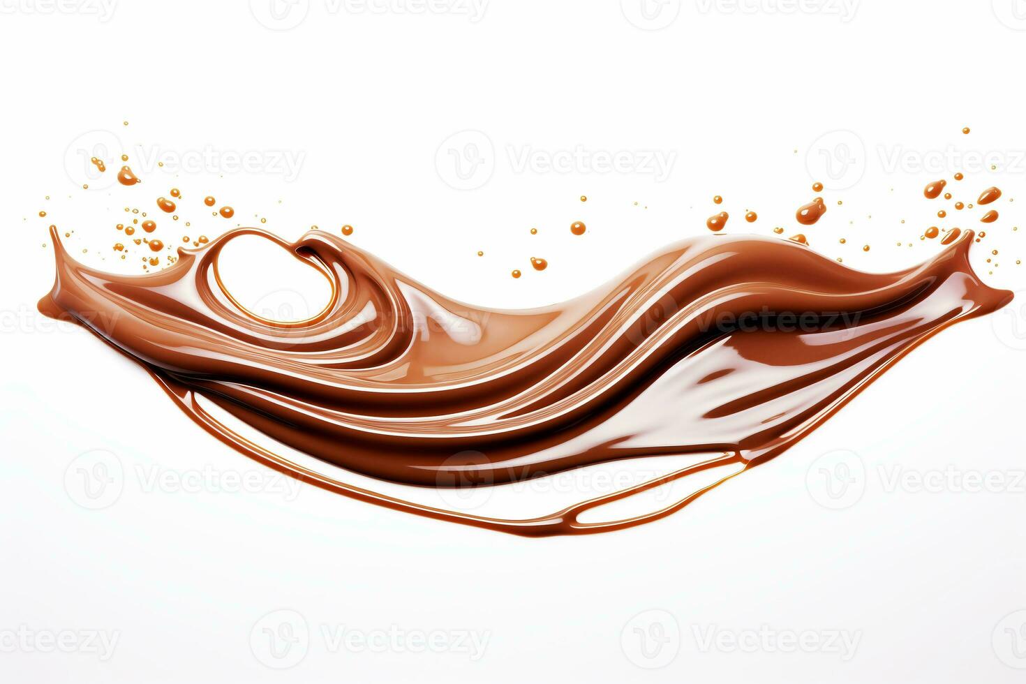 Chocolate splash on white background. photo
