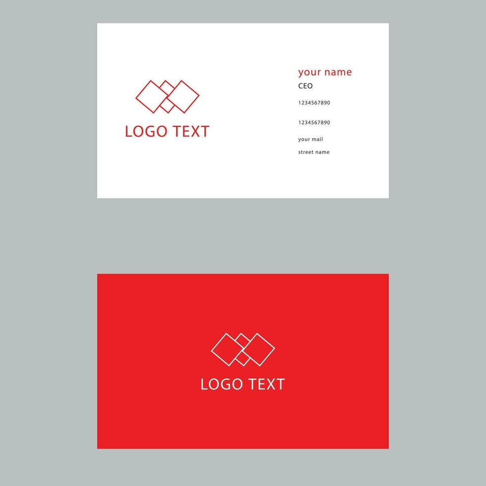 A Simple Minimal linear logo. Business card template. Vector logo Element