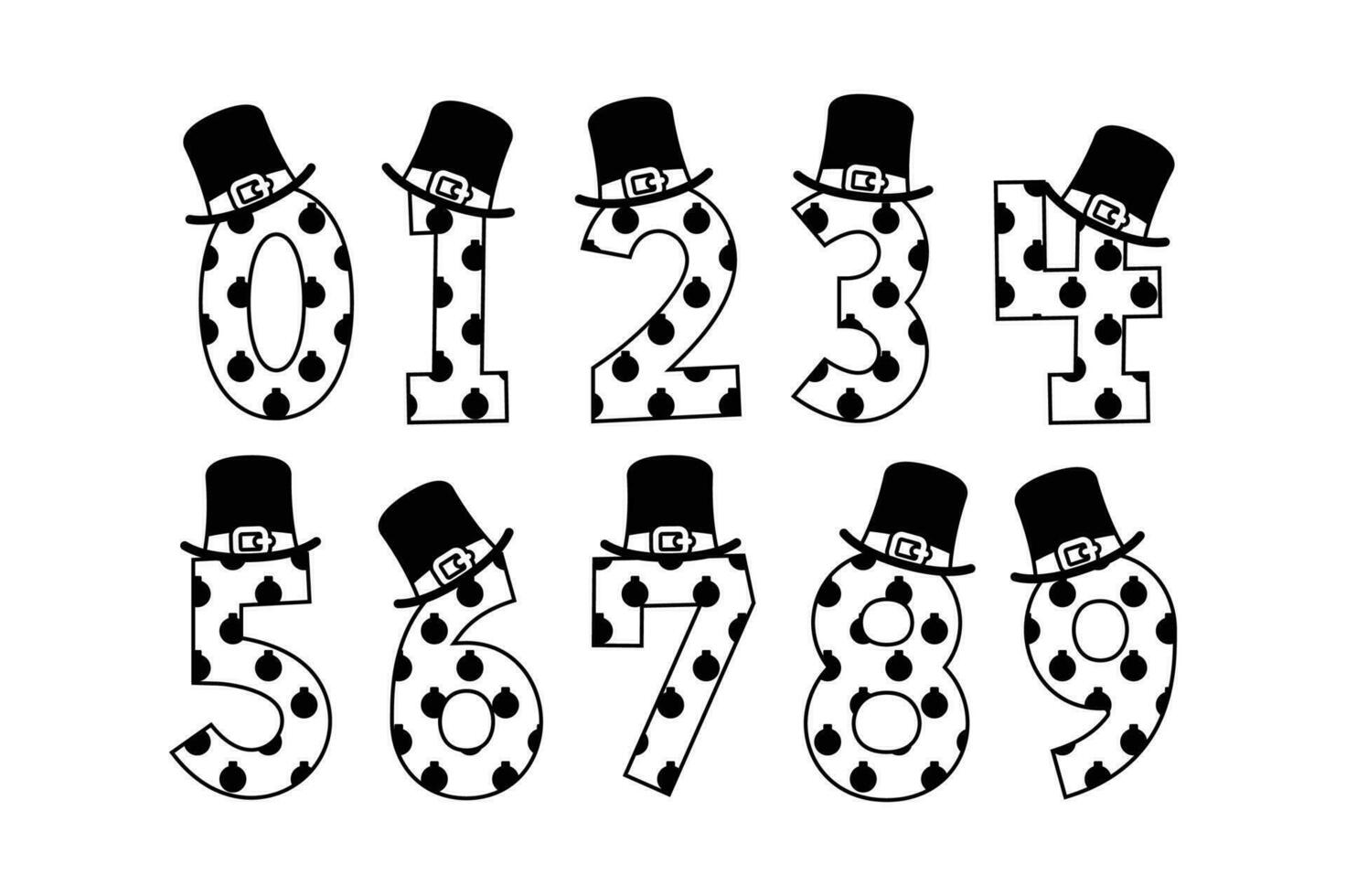 Versatile Collection of Christmas Ball Numbers for Various Uses vector