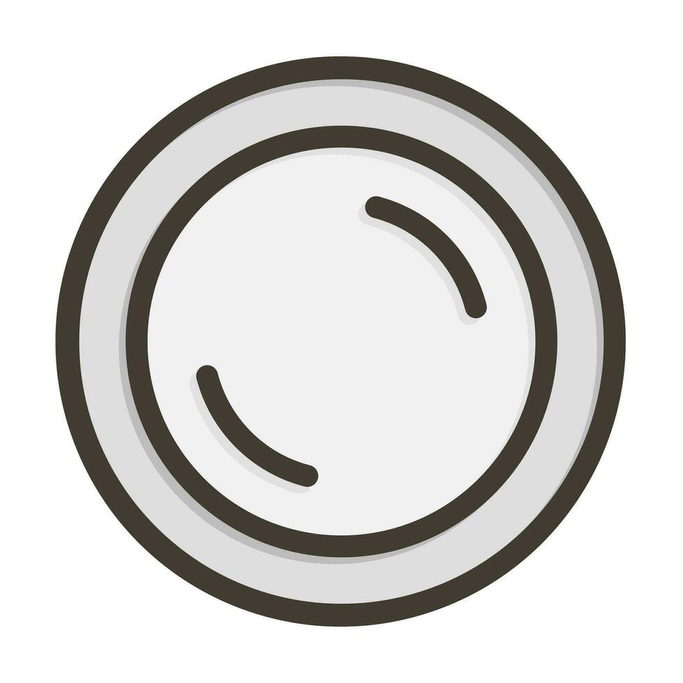 Plate Vector Thick Line Filled Colors Icon For Personal And Commercial Use.