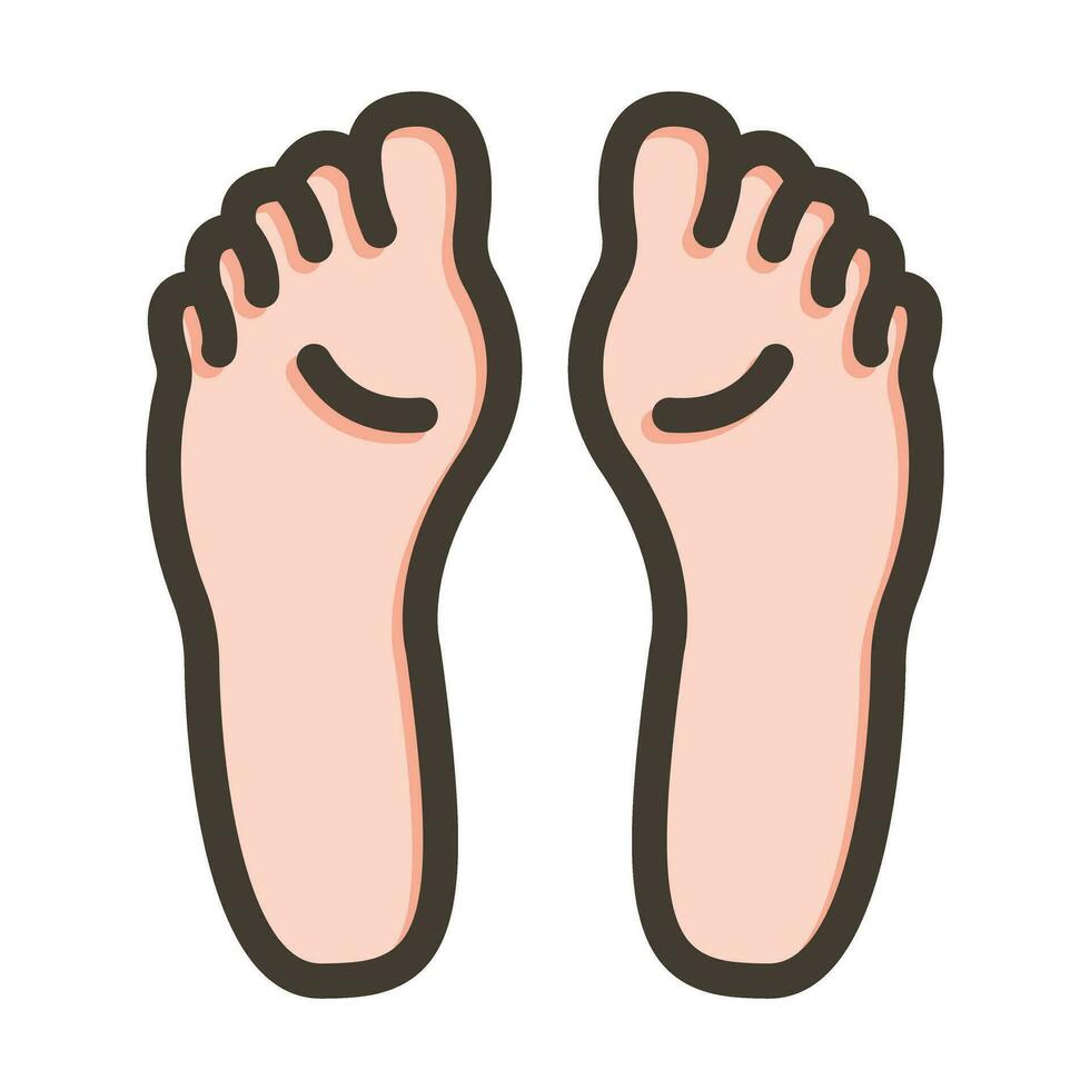 Soles Vector Thick Line Filled Colors Icon For Personal And Commercial Use.