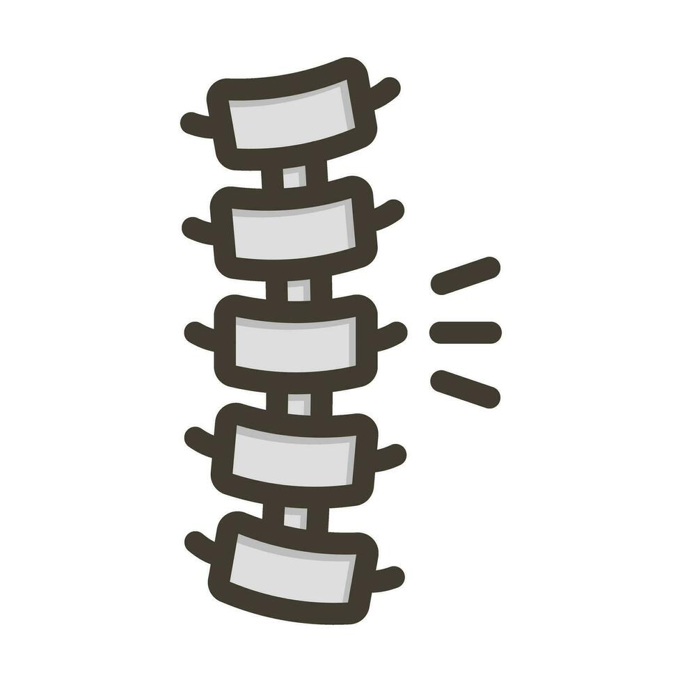 Rachiocampsis Vector Thick Line Filled Colors Icon For Personal And Commercial Use.