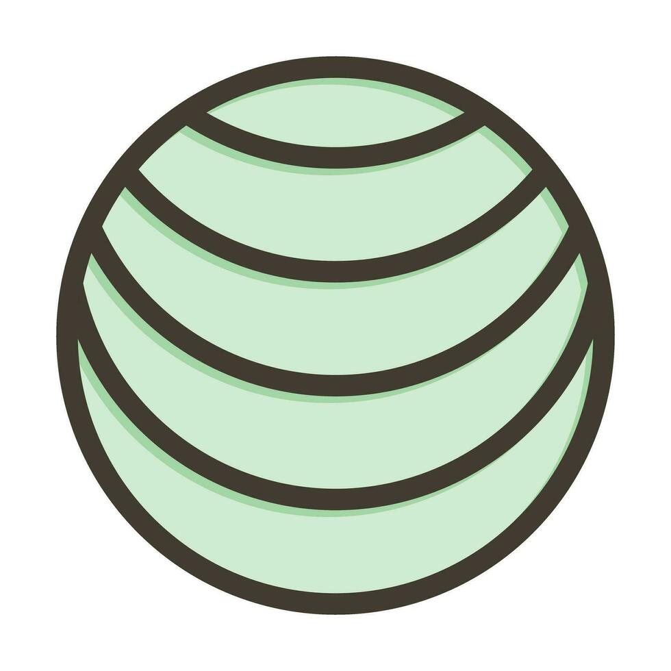 Fitball Vector Thick Line Filled Colors Icon For Personal And Commercial Use.