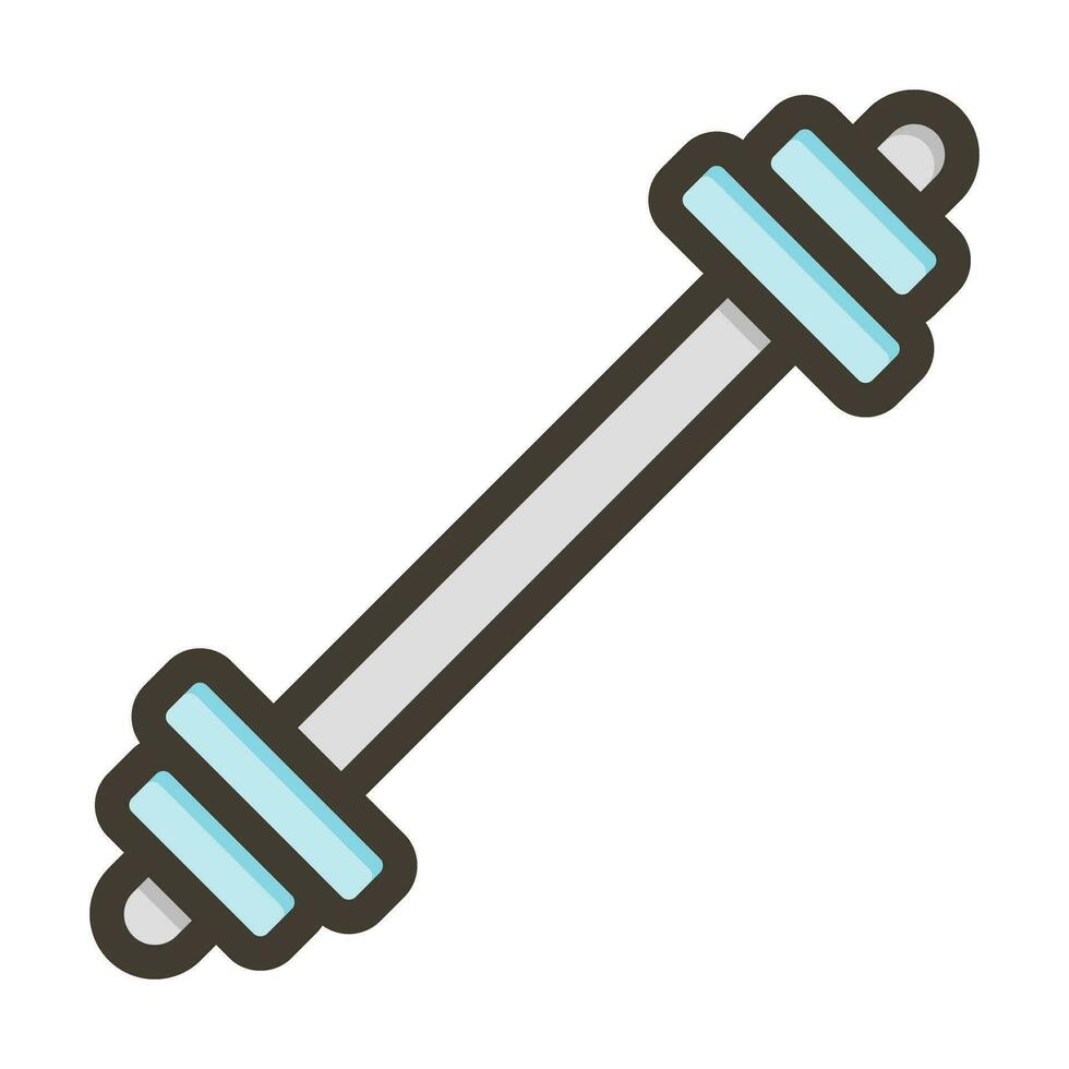 Barbell Vector Thick Line Filled Colors Icon For Personal And Commercial Use.