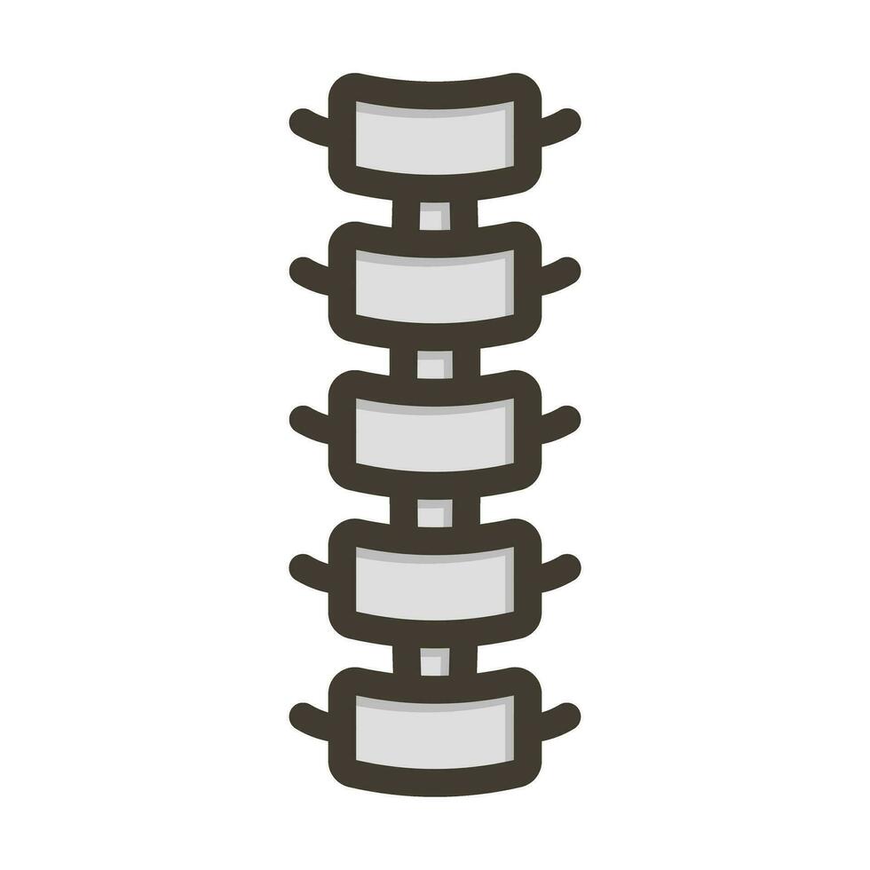 Spine Vector Thick Line Filled Colors Icon For Personal And Commercial Use.