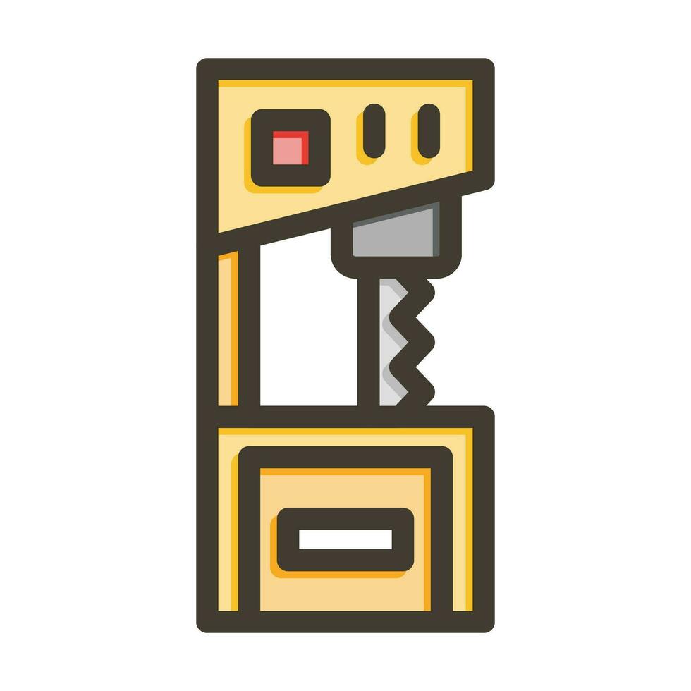 Band Saw Vector Thick Line Filled Colors Icon For Personal And Commercial Use.