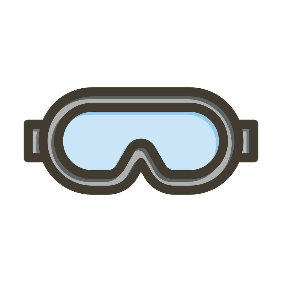 Safety Goggles Vector Thick Line Filled Colors Icon For Personal And Commercial Use.