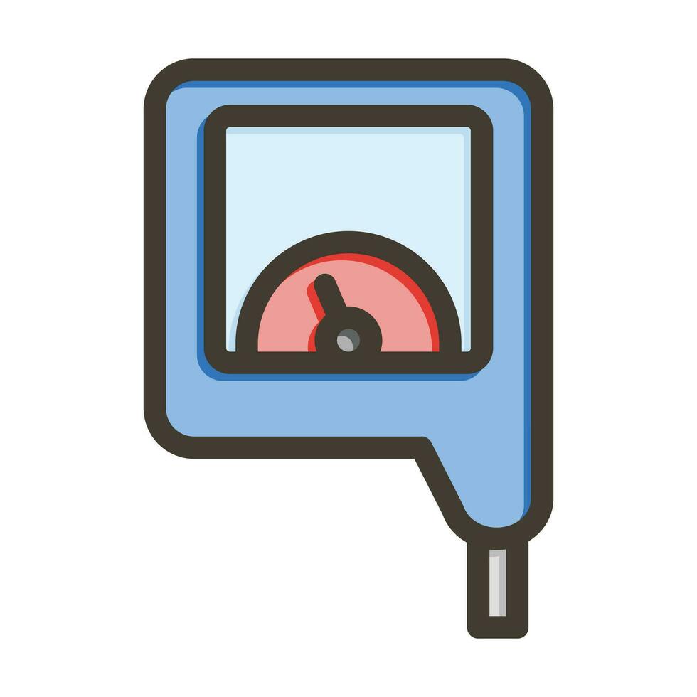 Nitrate Tester Vector Thick Line Filled Colors Icon For Personal And Commercial Use.