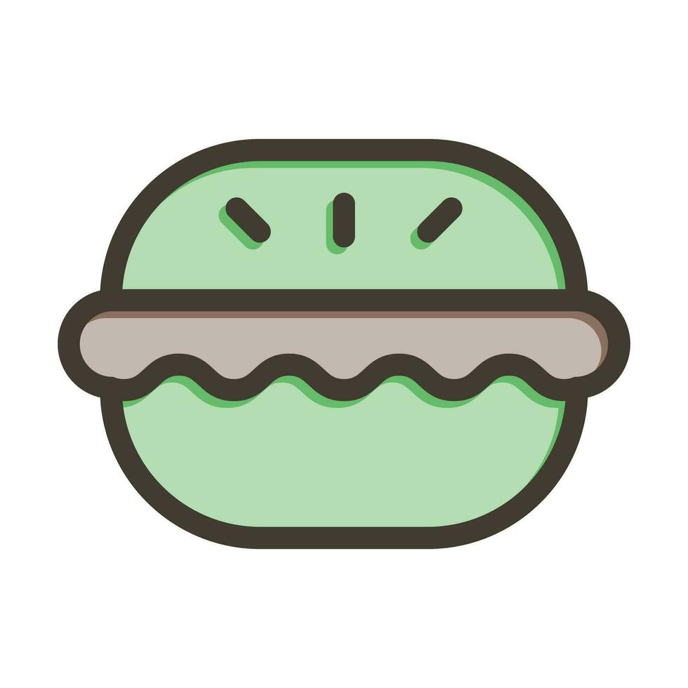 macarons vector grueso línea lleno colores icono para personal y comercial usar.