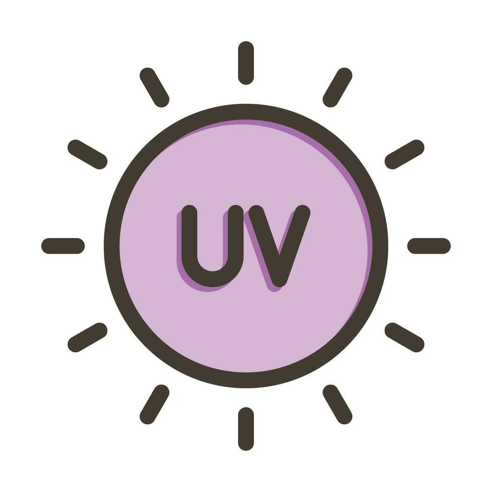 ultravioleta vector grueso línea lleno colores icono para personal y comercial usar.