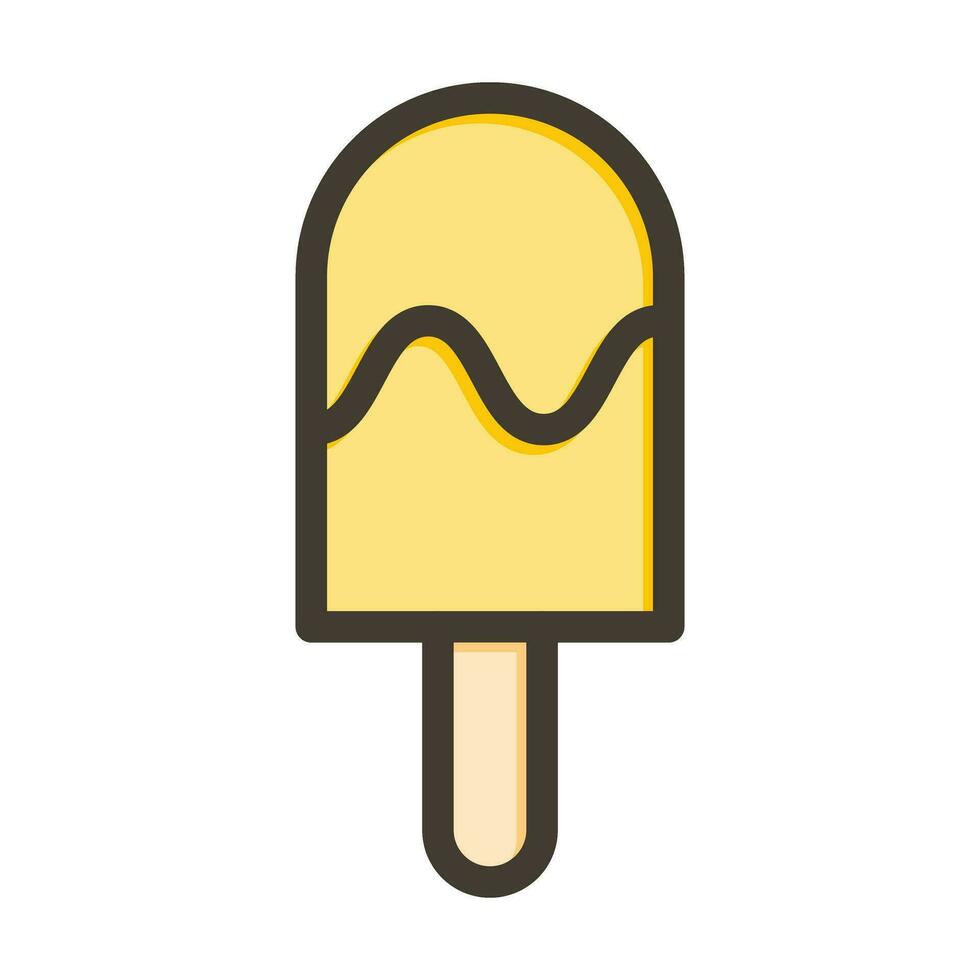 Popsicle Vector Thick Line Filled Colors Icon For Personal And Commercial Use.