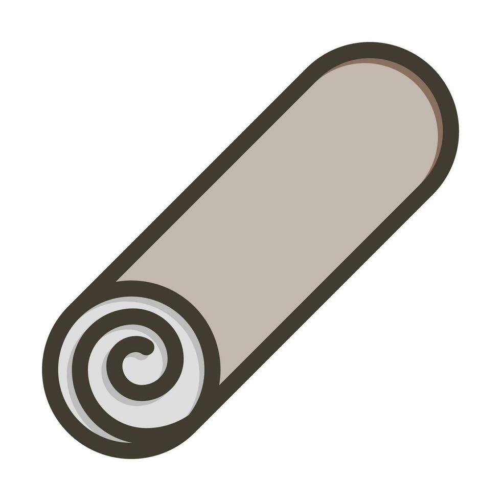 Roll Cake Vector Thick Line Filled Colors Icon For Personal And Commercial Use.