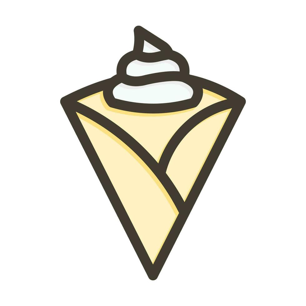 Crepe Vector Thick Line Filled Colors Icon For Personal And Commercial Use.