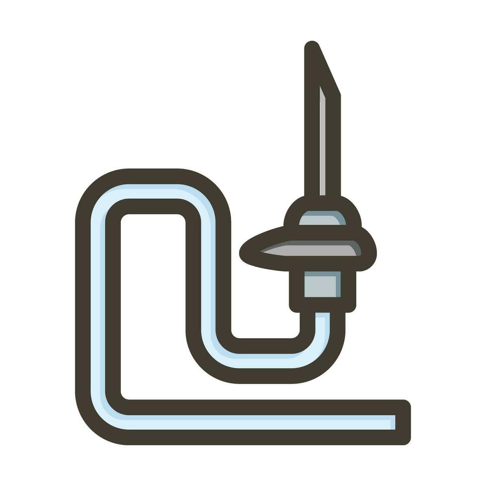 Catheter Vector Thick Line Filled Colors Icon For Personal And Commercial Use.