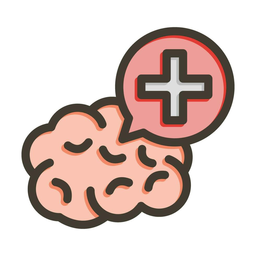 Mental Health Vector Thick Line Filled Colors Icon For Personal And Commercial Use.