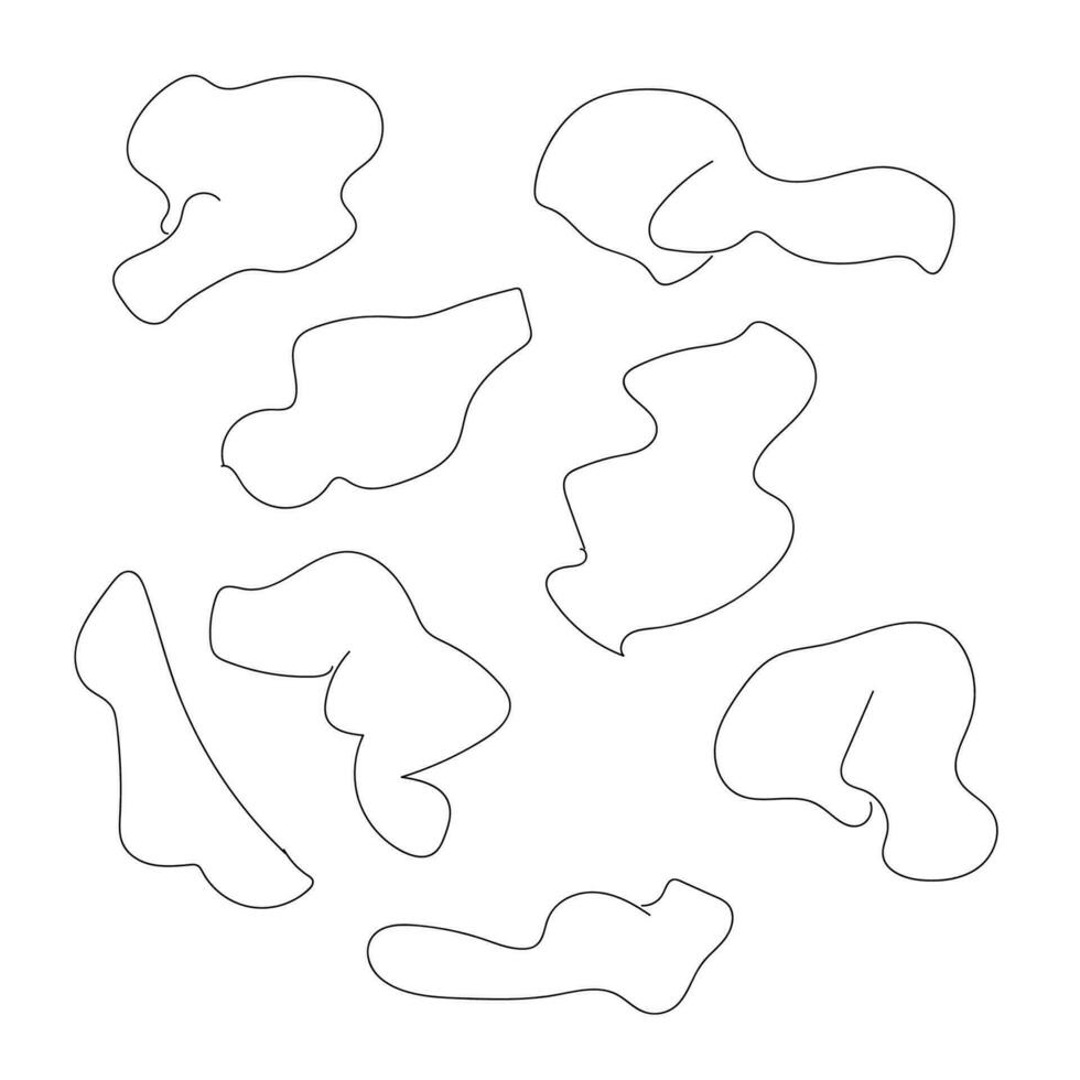 abstract hand drawn doodle of different shapes vector