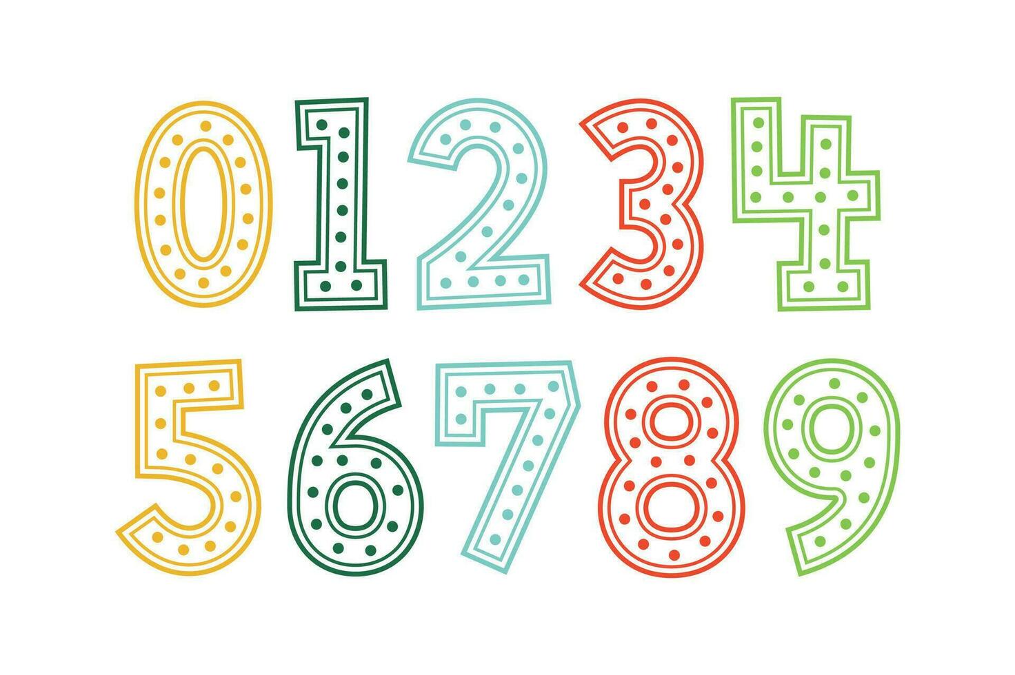 Versatile Collection of Cookie Numbers for Various Uses vector