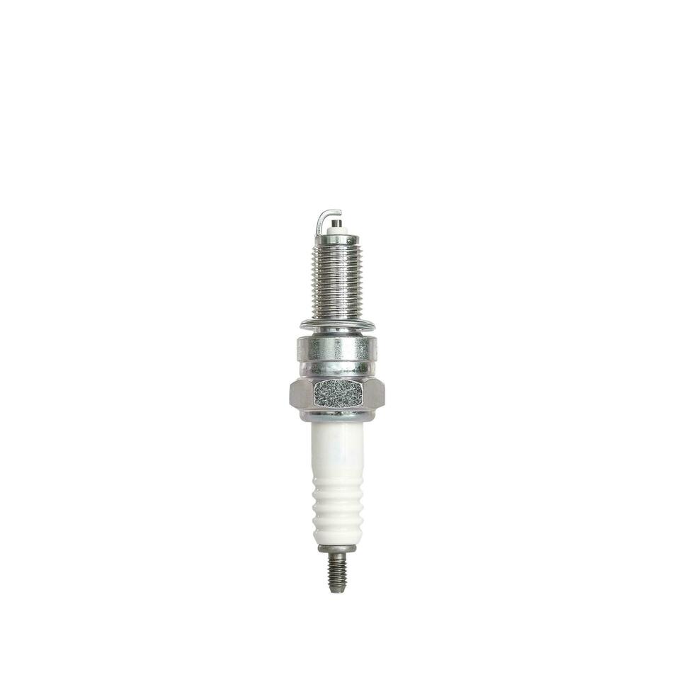 spark plug for car and motor on white background, isolated. photo