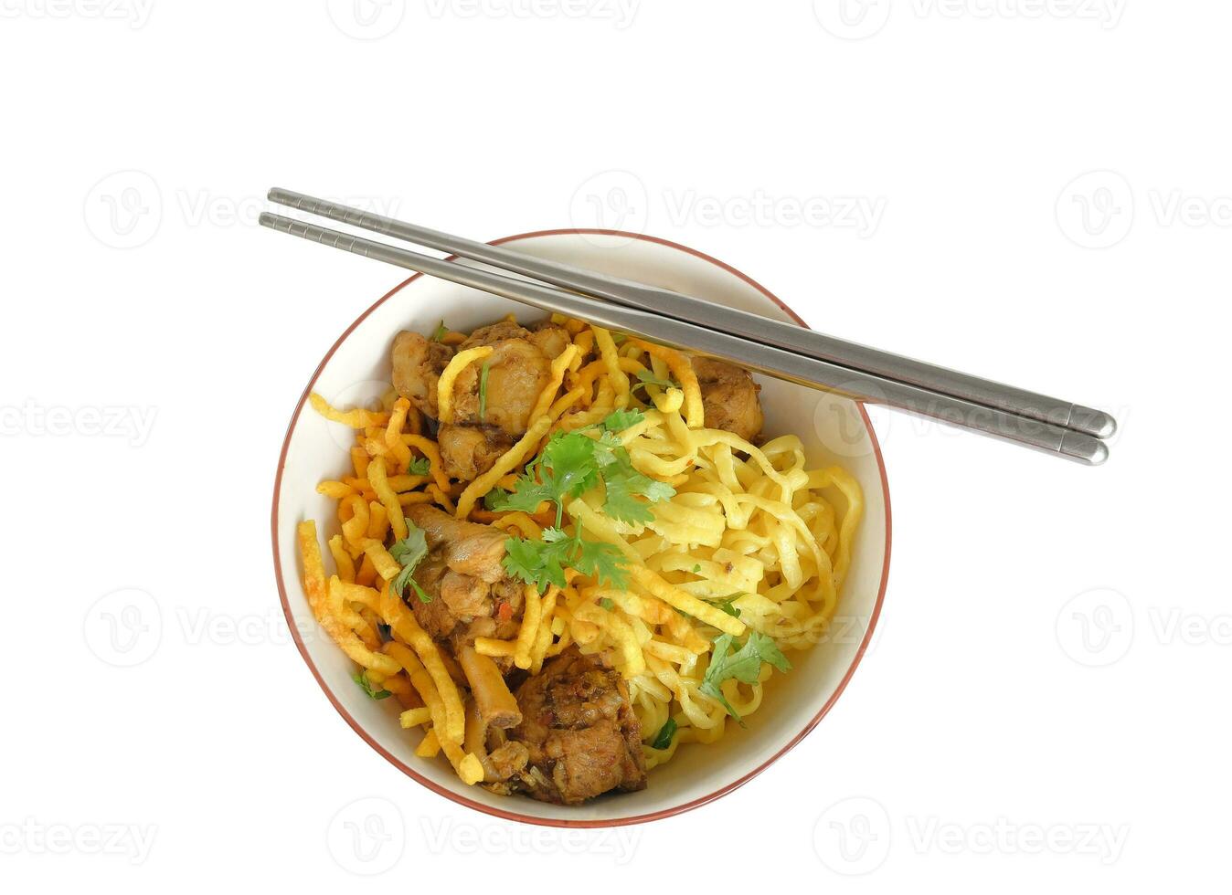 Khao soi - Traditional northern Thai Food, Curry with a noodle with chicken. photo
